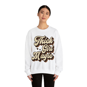 Thick Girl Magic Heavy Blend  Crewneck Sweatshirt