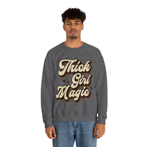 Thick Girl Magic Heavy Blend  Crewneck Sweatshirt