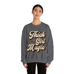 Thick Girl Magic Heavy Blend  Crewneck Sweatshirt