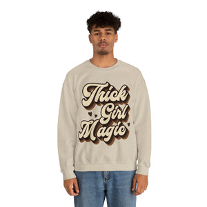 Thick Girl Magic Heavy Blend  Crewneck Sweatshirt