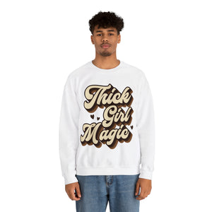 Thick Girl Magic Heavy Blend  Crewneck Sweatshirt