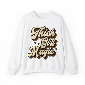 Thick Girl Magic Heavy Blend  Crewneck Sweatshirt