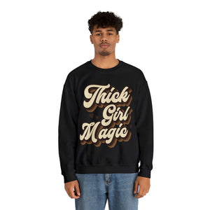 Thick Girl Magic Heavy Blend  Crewneck Sweatshirt