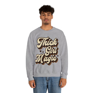 Thick Girl Magic Heavy Blend  Crewneck Sweatshirt