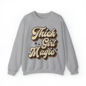 Thick Girl Magic Heavy Blend  Crewneck Sweatshirt