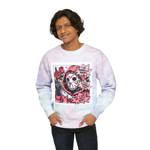 Anti Valentine's Day Unisex Tie-Dye Sweatshirt