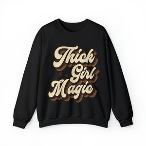 Thick Girl Magic Heavy Blend  Crewneck Sweatshirt