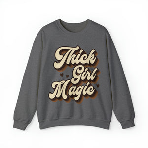 Thick Girl Magic Heavy Blend  Crewneck Sweatshirt