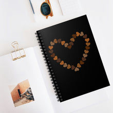 Load image into Gallery viewer, Melanated Hearts Spiral Notebook - Ruled Line
