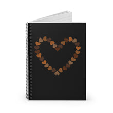 Load image into Gallery viewer, Melanated Hearts Spiral Notebook - Ruled Line
