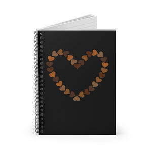 Melanated Hearts Spiral Notebook - Ruled Line