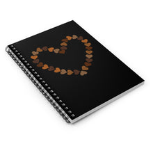 Load image into Gallery viewer, Melanated Hearts Spiral Notebook - Ruled Line
